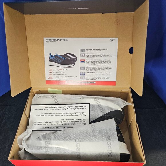 New Reebok Fusion Flexweave Athletic Work Shoes RB4314 Men's 13 Wide Safety Toe - Picture 4 of 10